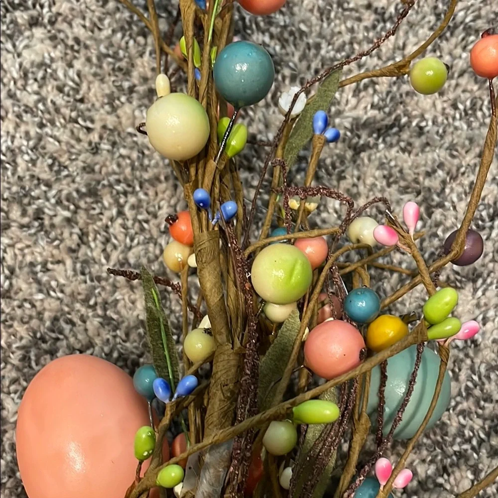 Colorful Easter Egg Garland and Picks Set of 3 items